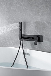 Allen Brau Смеситель для ванны с душем Infinity 5.21007-31 (с внутренней частью) черный матовый – фотография-7